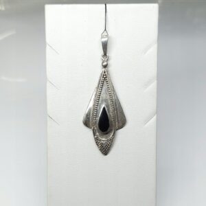 Srebrny wisiorek z onyksem, srebro pr. 0,925 boho