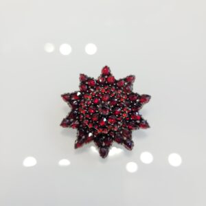 Broszka z granatami - koniec XIX w. granaty piropy gwiazda