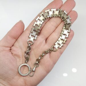 Dewizka do zegarka kieszonkowego, pocz. XXw. alpaka