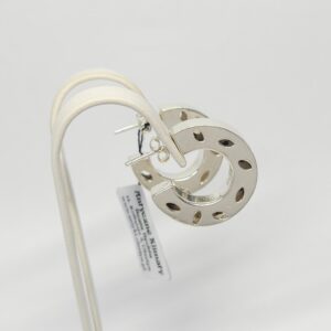 Duże srebrne podwinięte kolczyki, srebro pr. 0,925 ażurowe