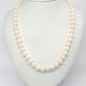 Naszyjnik perły hodowane słodkowodne 6-7mm, srebro 0,925 obw. 42,8cm