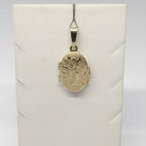 Złoty wisiorek sekretnik medalion na zdjęcia, złoto 0,333 owalny